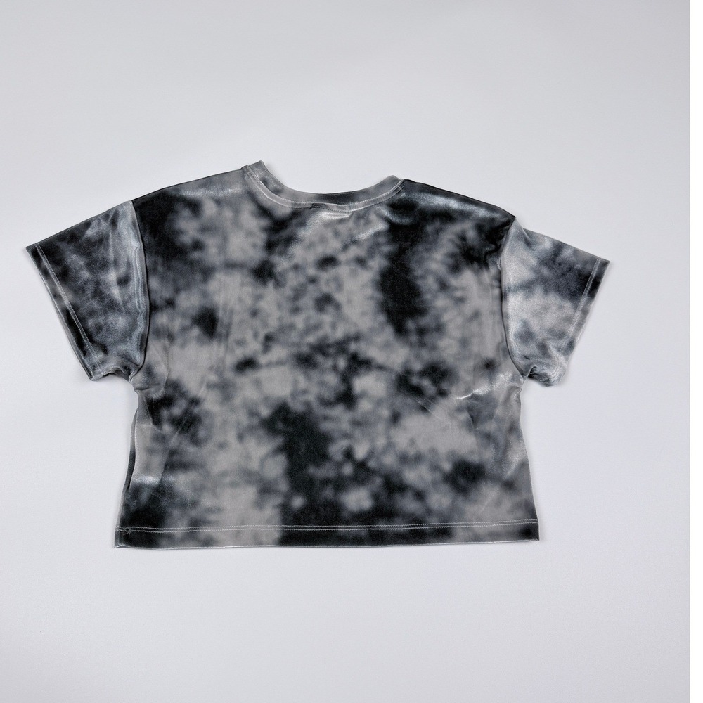 Nike Crop Top Girls 6x Grey Tie Dye Excellent Velour Short Sleeve Shirt - Picture 10 of 12